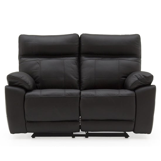 Marquess Recliner 2 Seater Sofa In Black Faux Leather