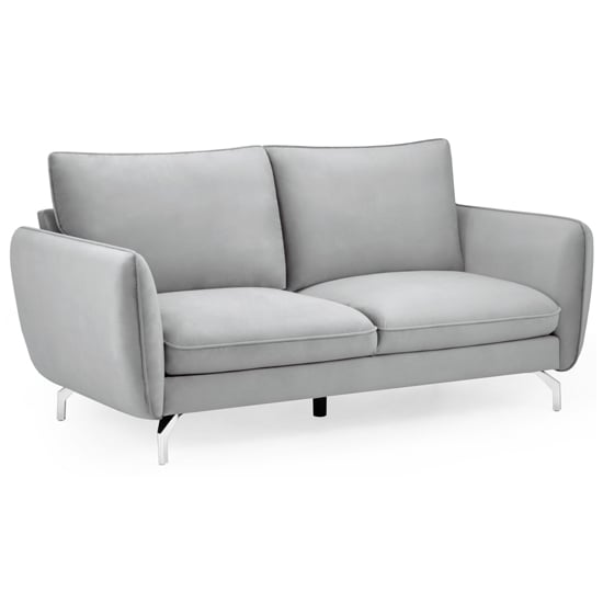 Lazard Plush Velvet 2 Seater Sofa In Grey