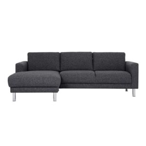 Clesto Fabric Left Handed Corner Sofa In Anthracite