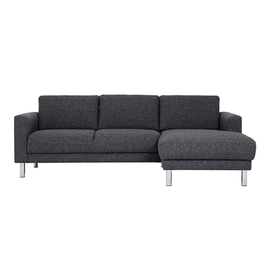 Clesto Fabric Right Handed Corner Sofa In Anthracite