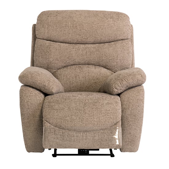 Leda Fabric Electric Recliner Armchair With USB In Sand