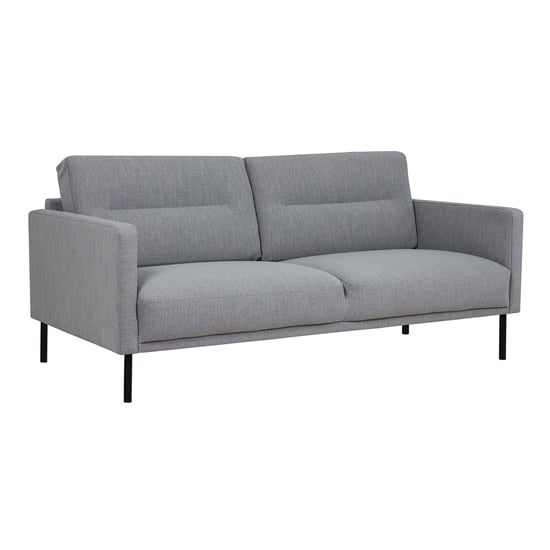 Nexa Fabric 2 Seater Sofa In Soul Grey With Black Legs