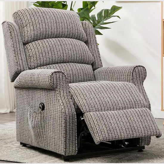 Warth Electric Fabirc Single Motor Recliner Armchair In Latte