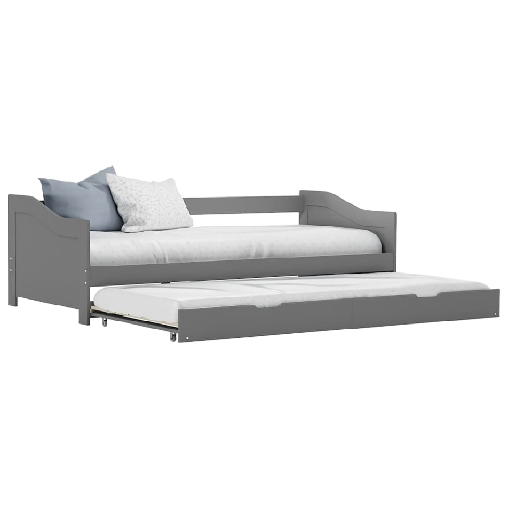 Atwater Wooden Pull Out Sofa Bed In Grey